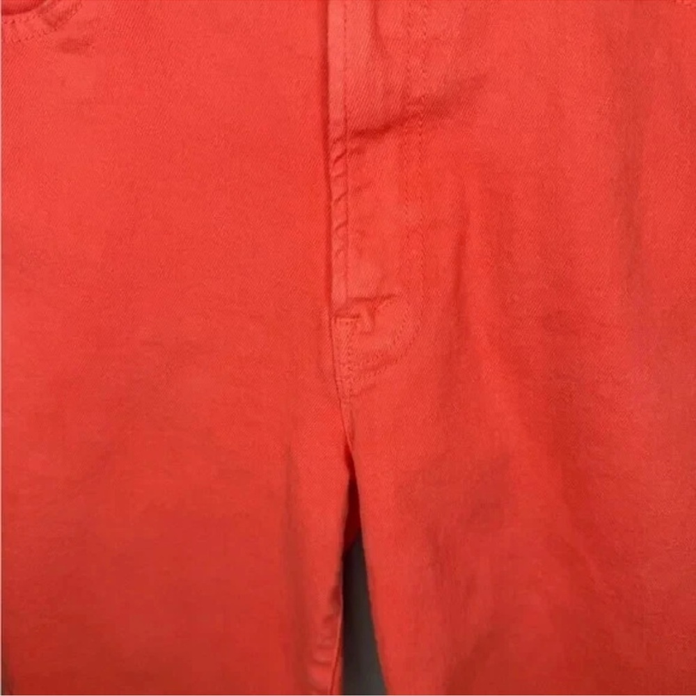 MOTHER The Hustler Ankle Fray Jeans Persimmon Coral Size 28 Cropped - Picture 5 of 12